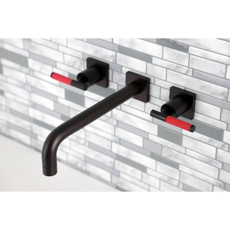 Kingston Brass KS6025CKL Wall Mount Tub Faucet, Oil Rubbed Bronze KS6025CKL